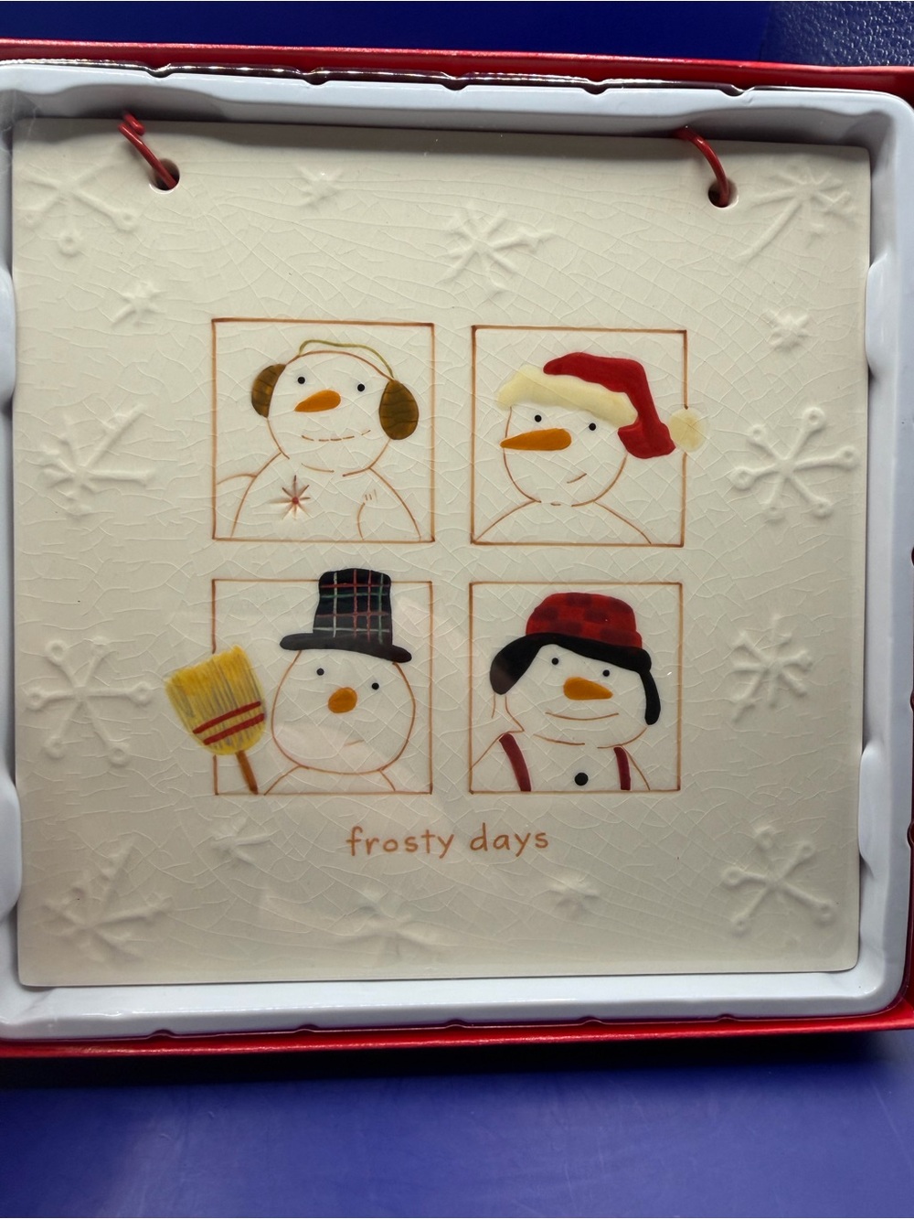 Hallmark Frosty Days Snowman Wall Plaque